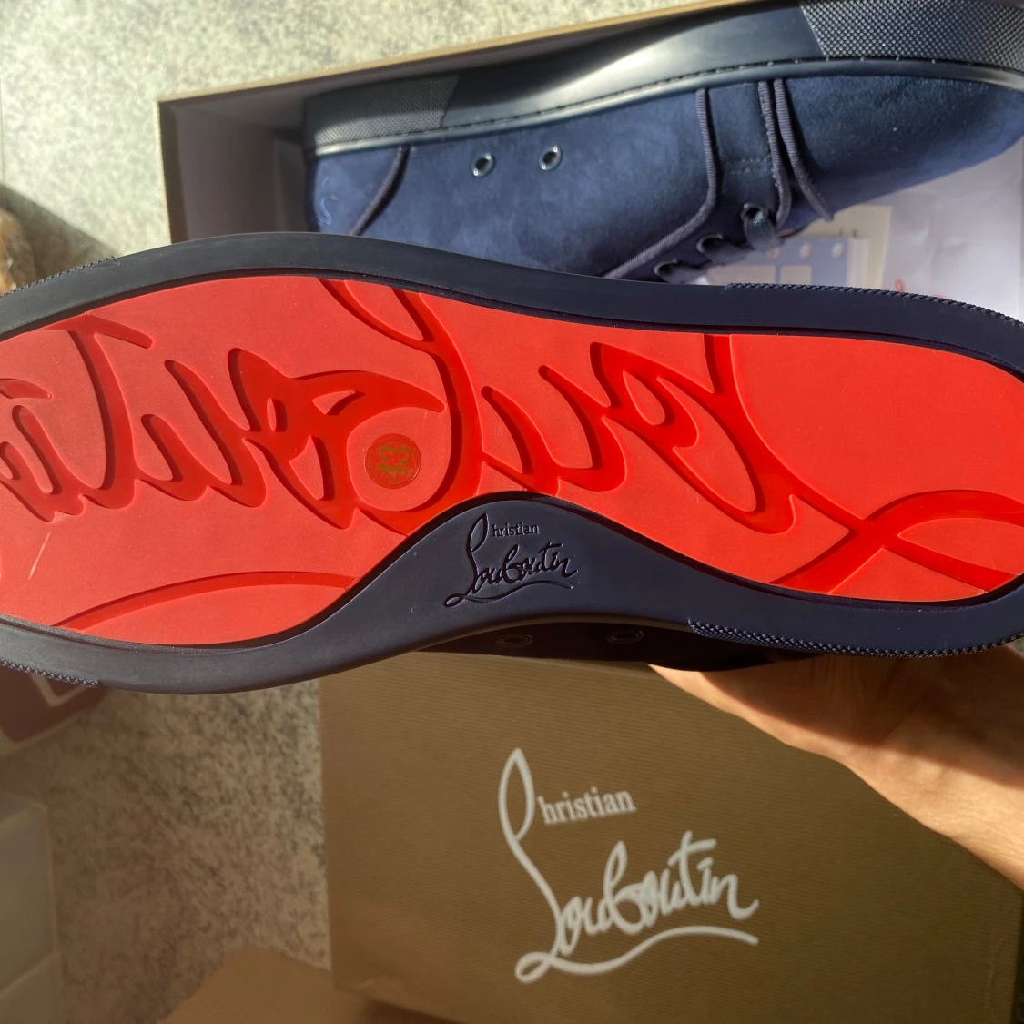Christian Louboutin blå mockasneakers - 2