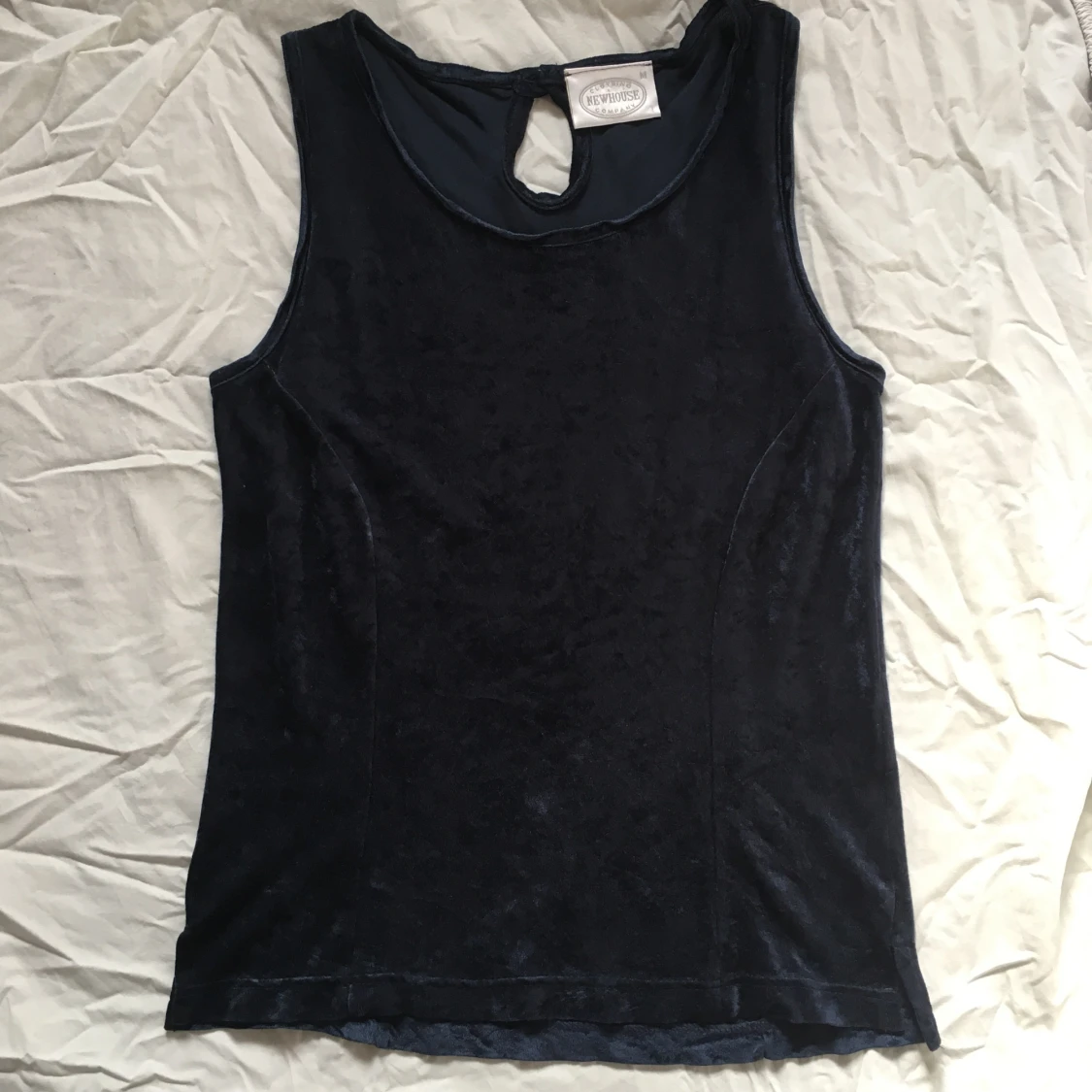 Vintage mörkblå sammetstopp/ linne - 1