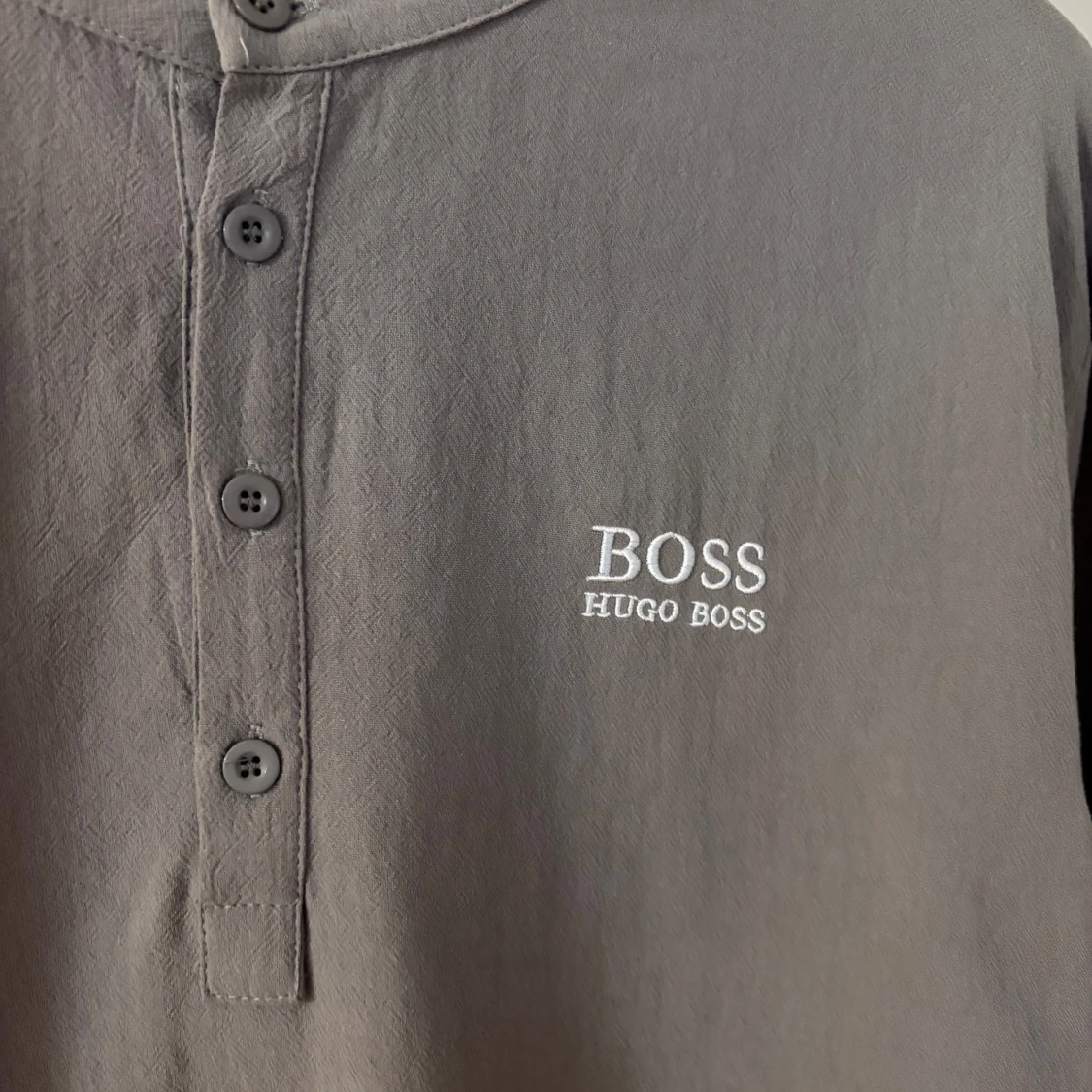Grå långärmad pikétröja Hugo Boss - 1