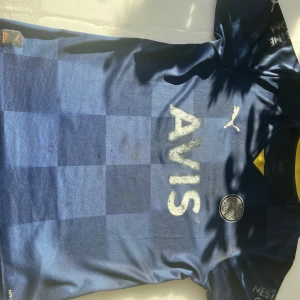 Fenerbahce fotbollströja Puma mörk blå M - Fenerbahce fotbollströja från Puma i mörkblått med rutigt mönster på framsidan, tryckta loggor och sponsortryck. Tröjan har korta ärmar och gul detalj i kragen. Tillverkad i lätt och ventilerande funktionsmaterial. Äkta Köpt från Fenerbahce butik i Turkiet