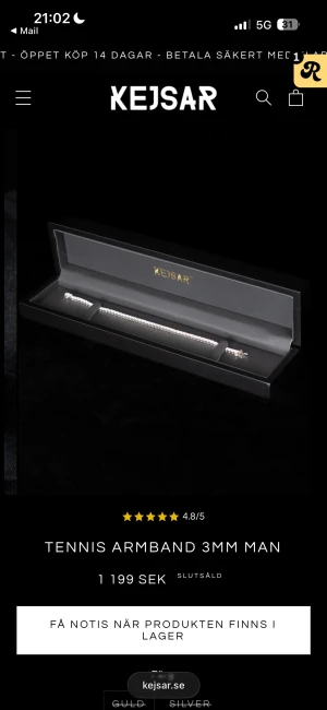 Armband  - Helt nytt armband från kejsar, 20cm. Paketet är fortfarande inplastat. Säljer pga att det ej passade. Har bara legat orört sedan augusti. Nytt pris är 1200kr men det går att diskuteras ytterligare💓