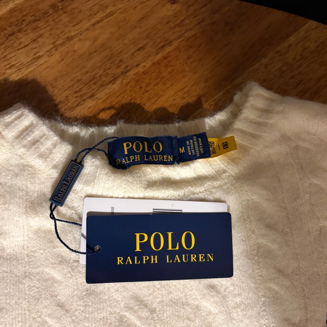 Vit kabelstickad tröja Polo Ralph Lauren - 1
