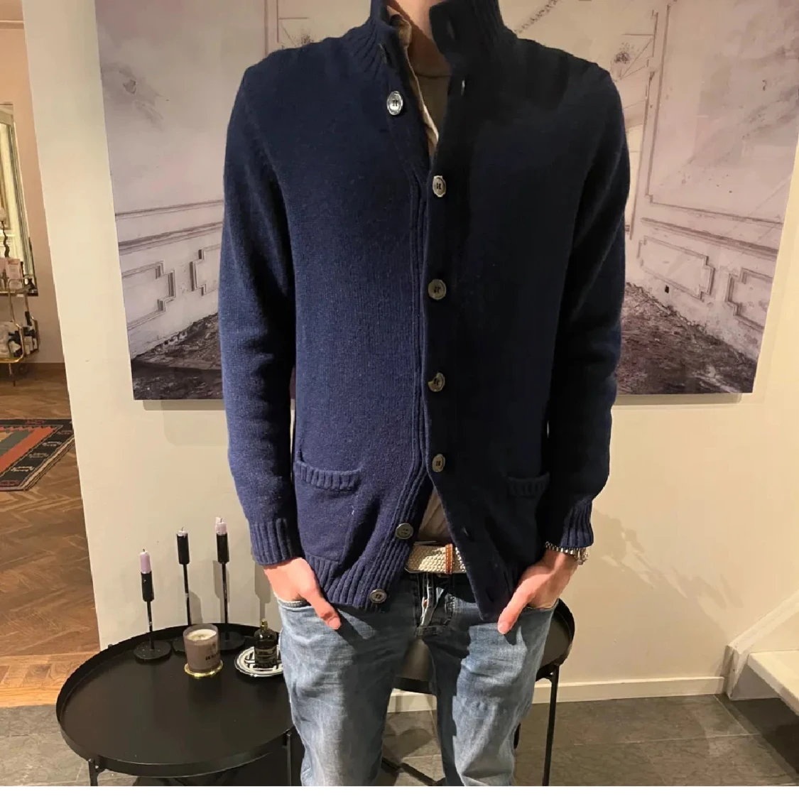 Mörkblå kofta från Alan Paine - 1