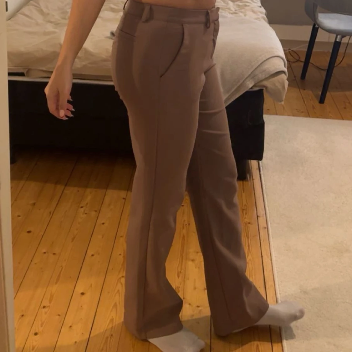 Beiga kostymbyxor - 1