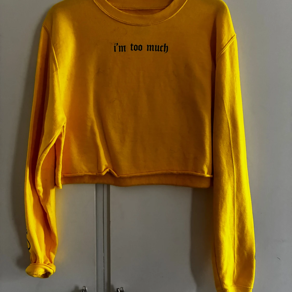 Gul croppad sweatshirt Madlady S/M - 1