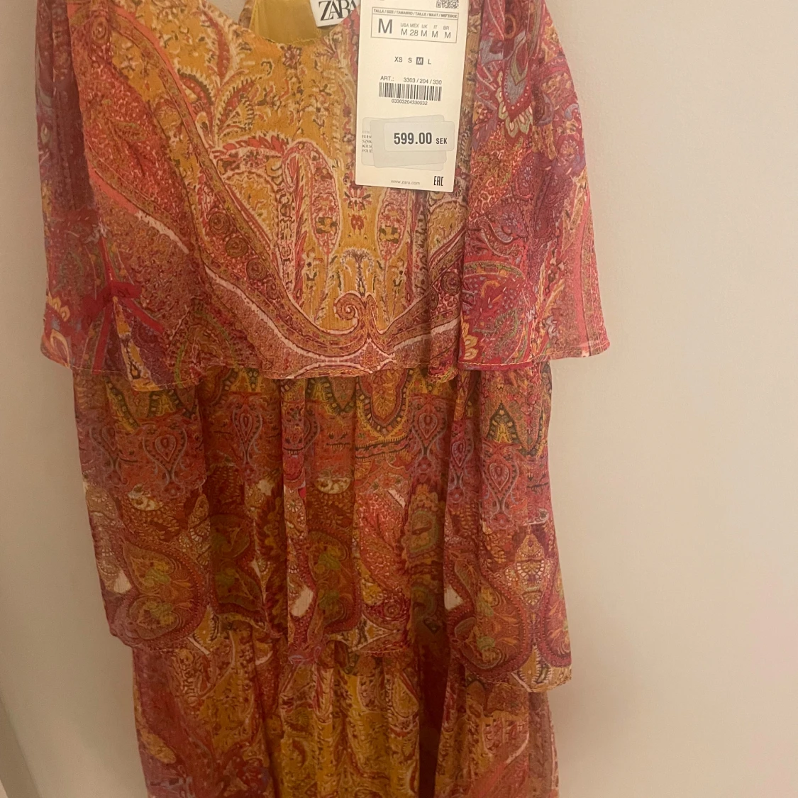 Mönstrad klänning från Zara