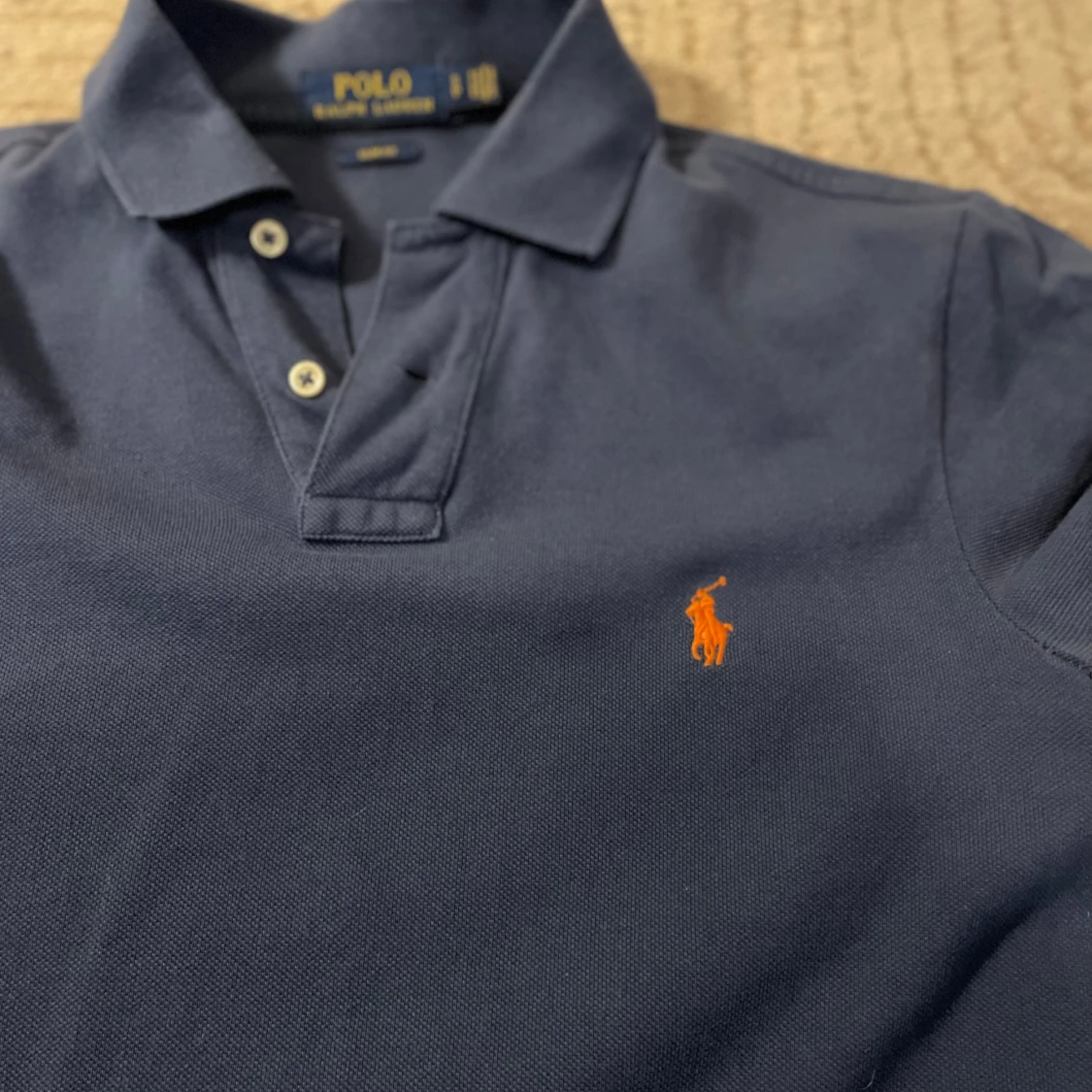 Mörkblå pikétröja från Ralph Lauren - 90