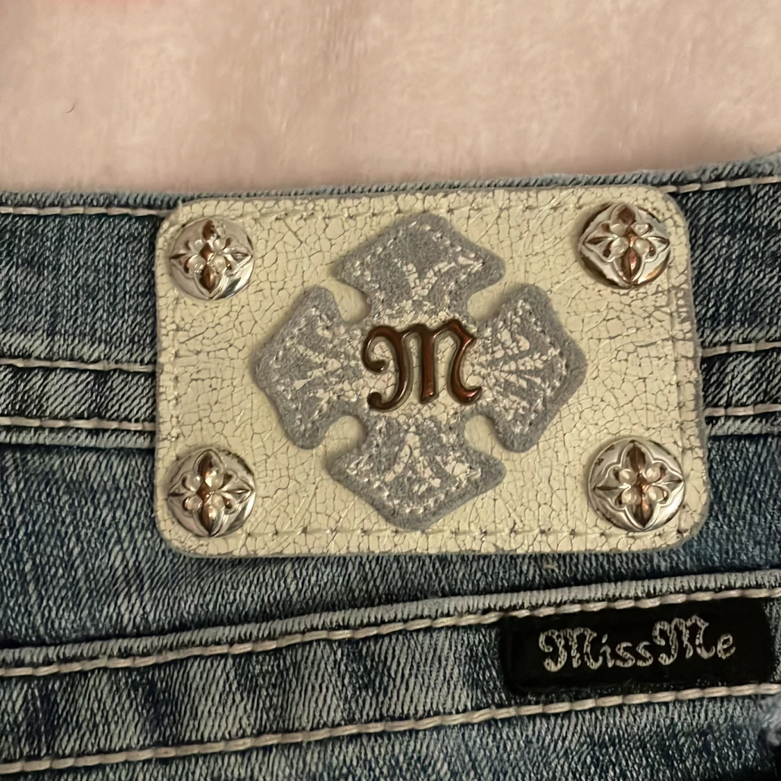 Blå miss me jeans - 92