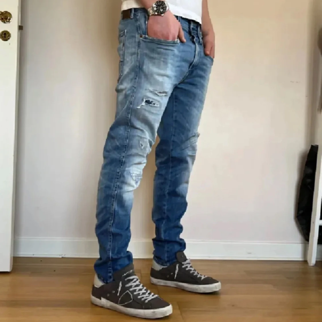 Replay jeans med slitningar - 90
