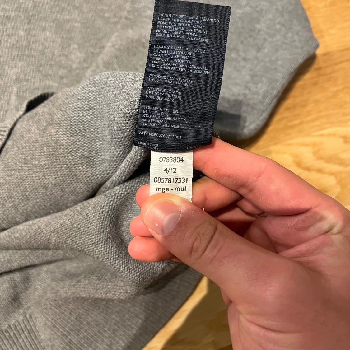 Grå quarter zip tröja från Tommy Hilfiger - 93