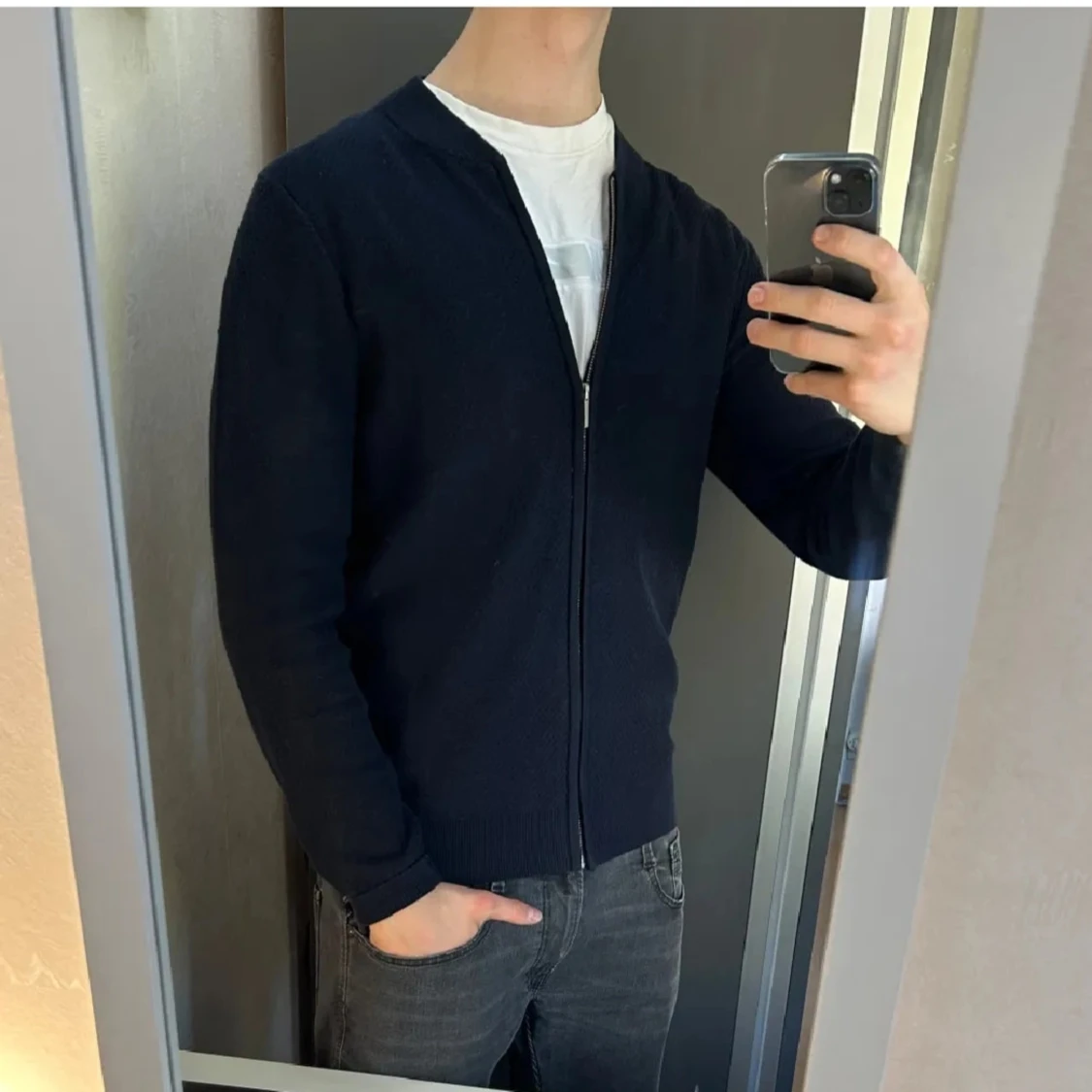 Mörkblå kofta från Jean Paul - 90