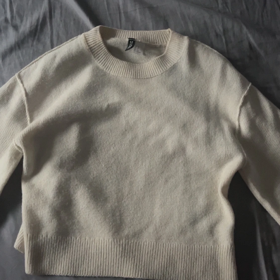 Vit croppad tröja - 90