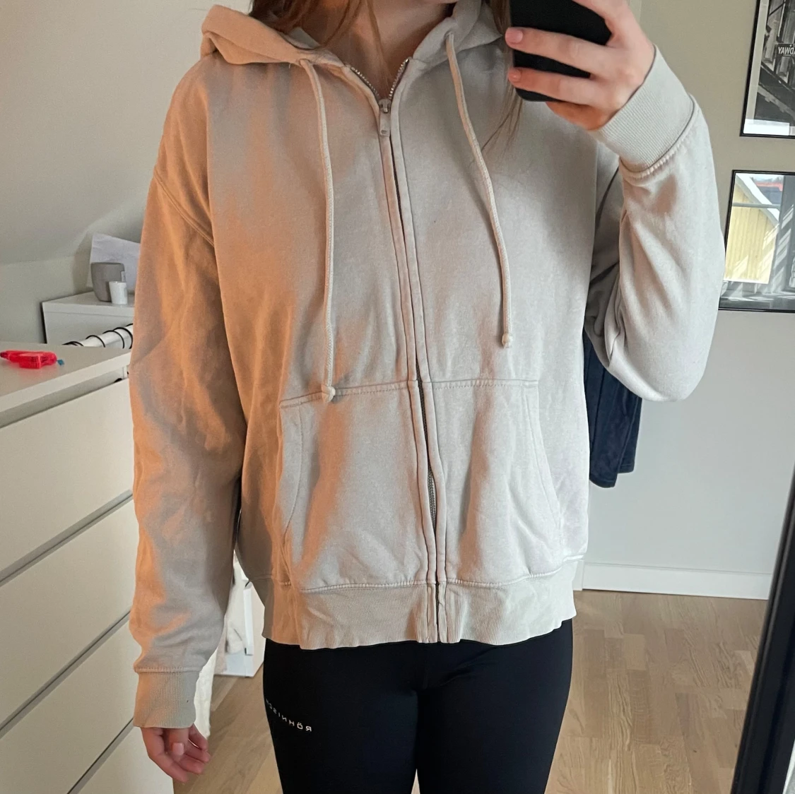 Beige zip hoodie från H&M  - 91
