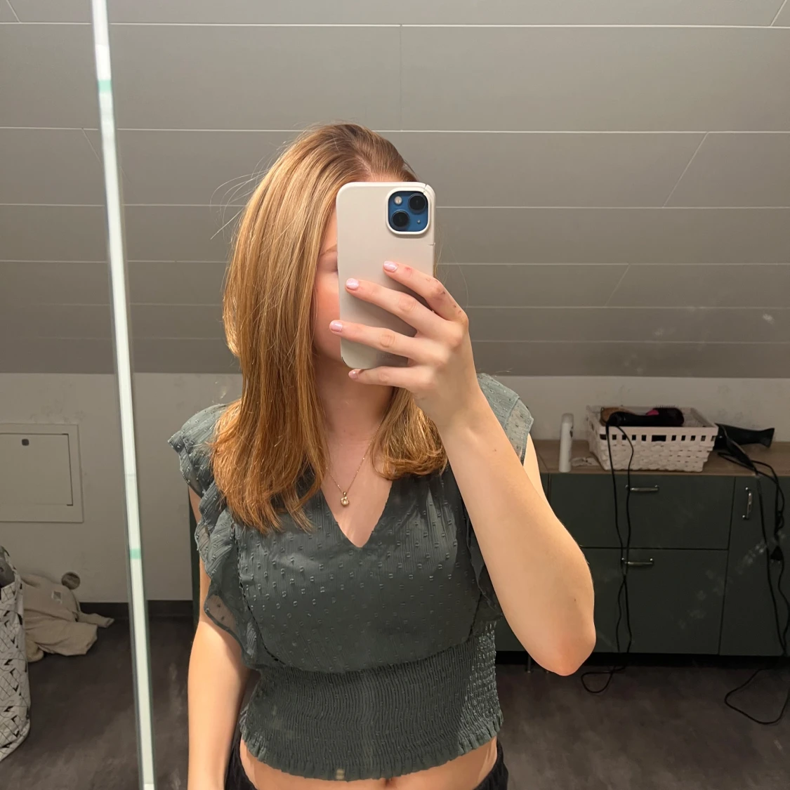 Grön v-ringad topp från ONLY - 90