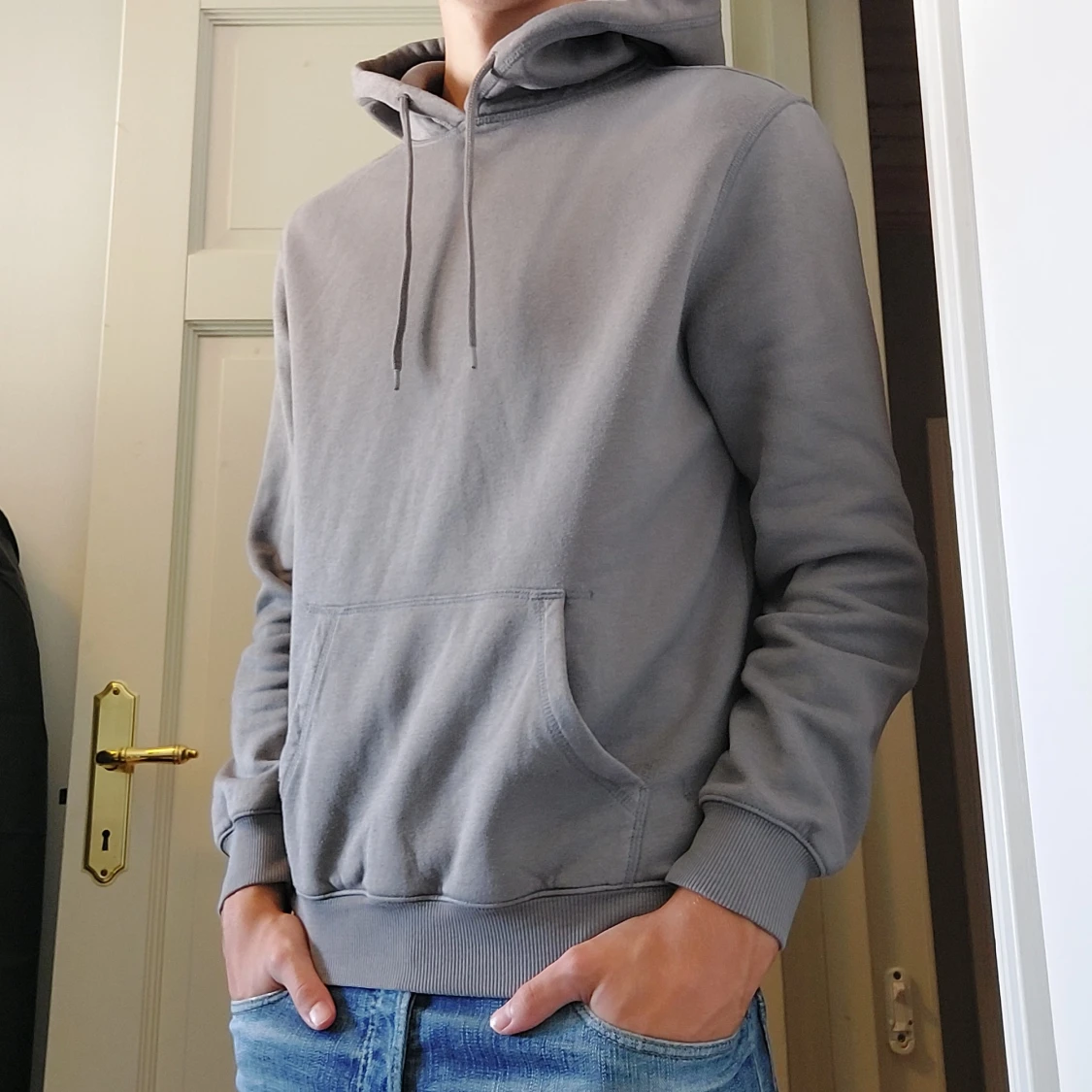 Grå Luvtröja Herr  - 91