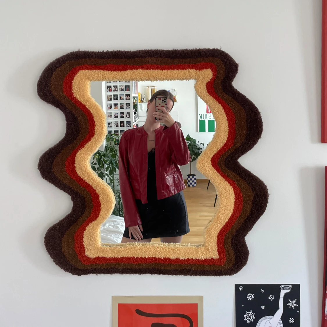 Faux leather jacket red vintage - 91