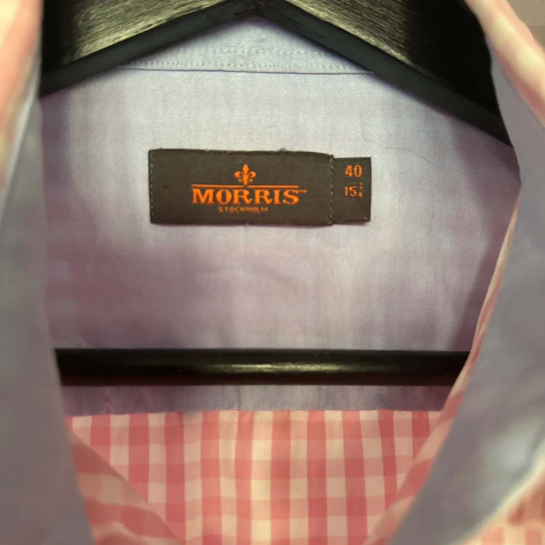 Rosa och vit rutig skjorta från Morris - 92