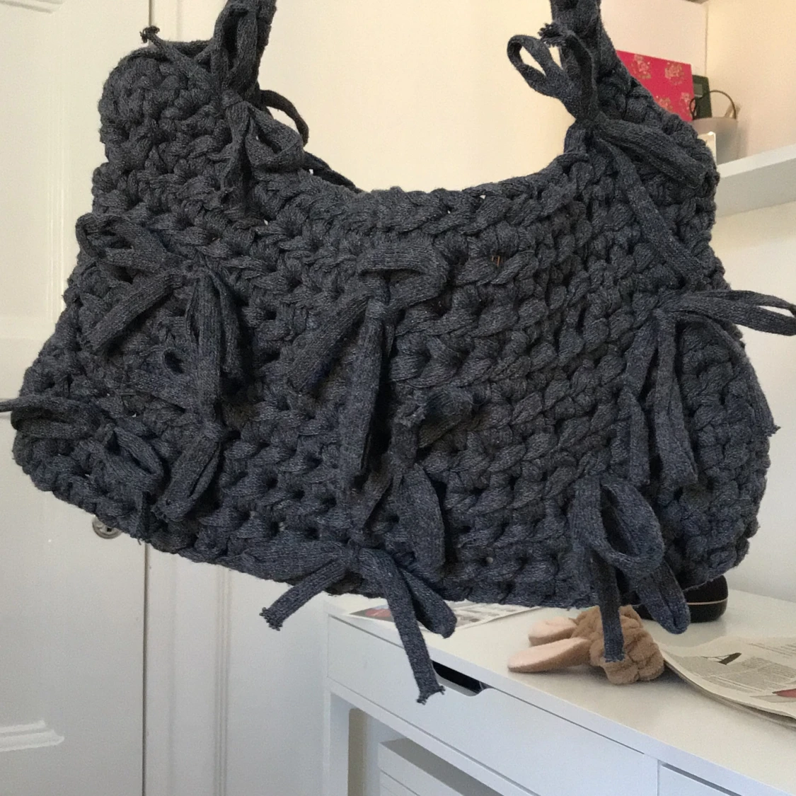 virkad handväska x2 - 92