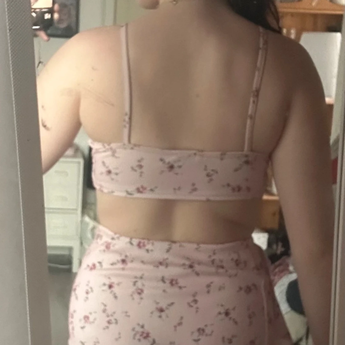 Rosa blommigt set - 92