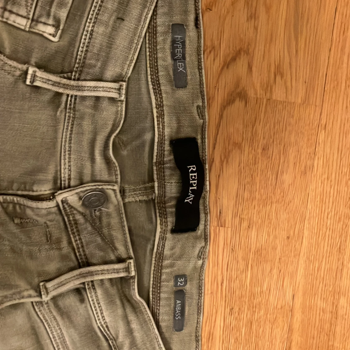 Grå Replay Anbass Hyperflex Jeans - 90