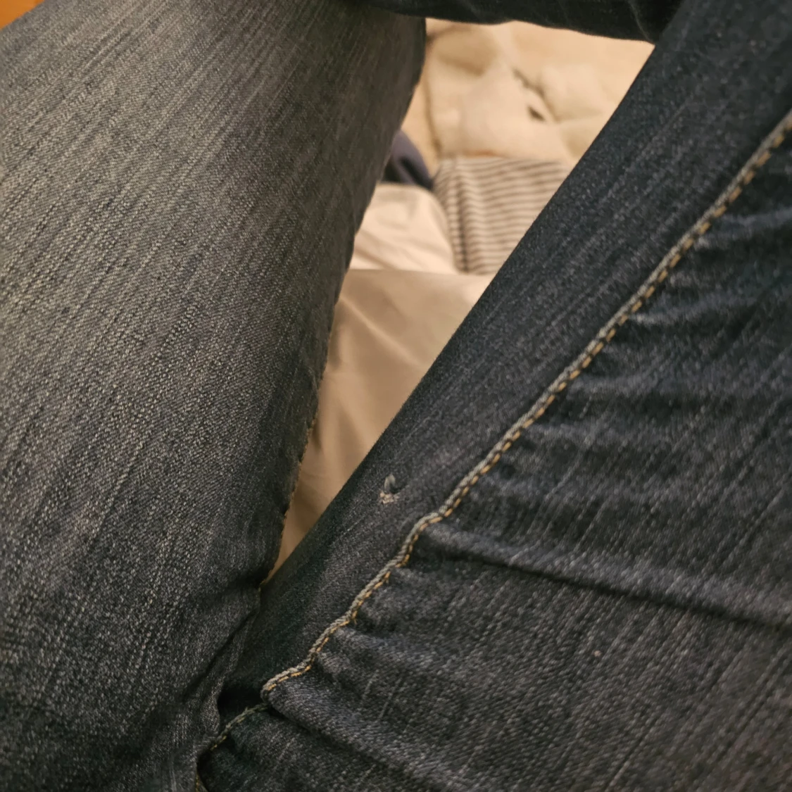 Blå bootcut jeans - 92