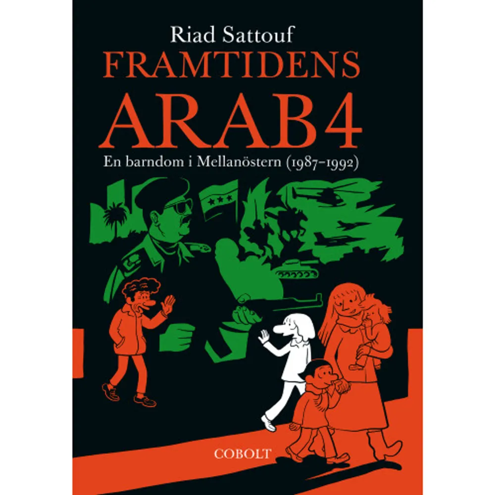 Riad har hunnit bli nio år gammal, och fortsätter att slitas mellan två kulturer, den franska och den syriska. Situationen förvärras av att hans föräldrar inte längre kan dra jämt. Riads pappa Abdel-Razak har på egen hand flyttat till Saudiarabien för att arbeta som universitetslärare. Han får bra betalt och drömmer om en framtid som ekonomiskt oberoende, samtidigt som religionen har börjat ta allt större plats i hans liv och tankar. Mamma Clémentine har flyttat hem till Bretagne med Riad och hans två yngre bröder och försöker få tillvaron att fungera där, trots arbetslöshet och dålig ekonomi. Riad är duktig i skolan och har upptäckt att han har talang för att teckna, men håller snabbt på att glömma både sina kunskaper i arabiska och sin frånvarande far. Men plötsligt en kväll knackar det på dörren hemma hos familjen i Bretagne. Det är Abdel-Razak som oväntat kommit hem, och några veckor senare är hela familjen på väg tillbaka till Ter Maaleh i Syrien. Riad Sattouf är en fransk serieskapare och filmregissör, född i Paris och uppvuxen i Libyen, Frankrike och Syrien. Med utgivningen av första delen av Framtidens arab 2014 fick han sitt internationella genombrott, och böckerna har sedan dess getts ut på 22 språk och sålt i en samlad upplaga på över 2,5 miljoner exemplar    Format Danskt band   Omfång 280 sidor   Språk Svenska   Förlag Cobolt Förlag   Utgivningsdatum 2021-05-27   Medverkande Riad Sattouf   Medverkande Björn Wahlberg   Medverkande Peter Sparring   ISBN 9789188897329  . Böcker.