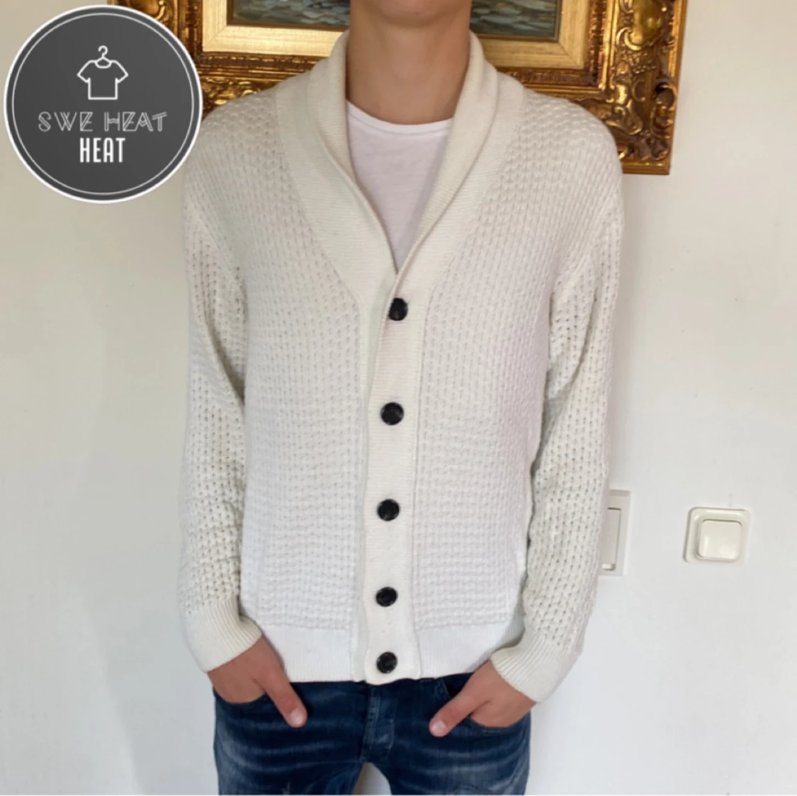 Stickad cardigan 