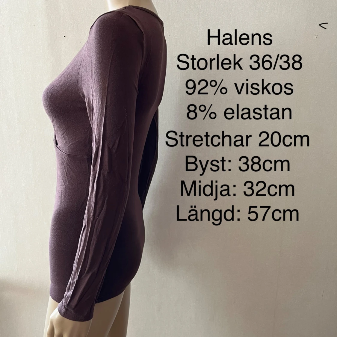 Brun långärmad T-shirt topp - 91