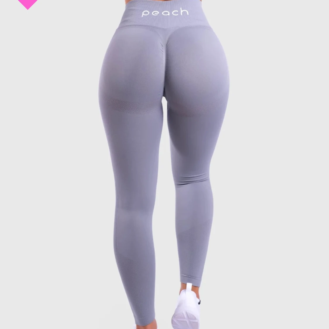 Grå/vit leggings från Peach - 90