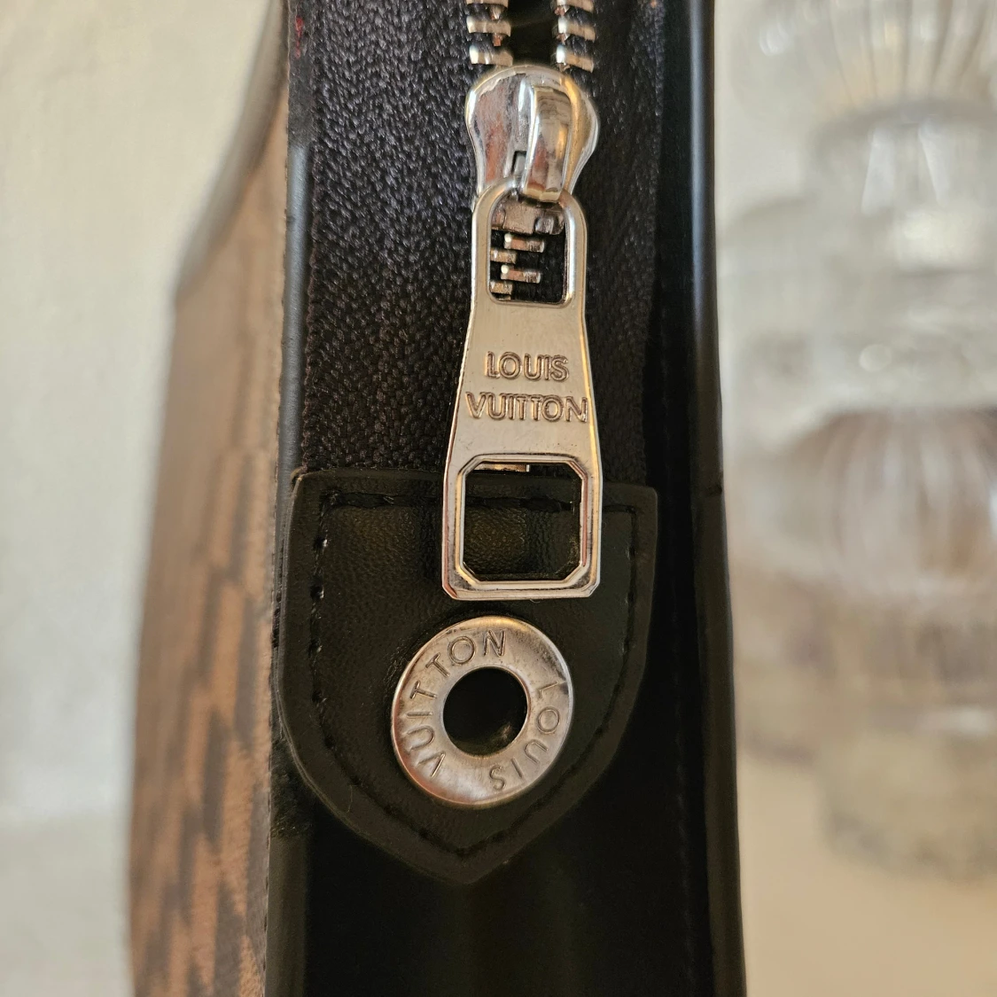 Brun damier väska / clutch - 91