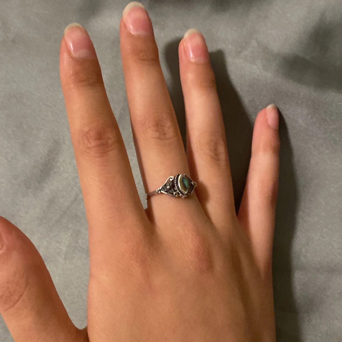 Silverring med opal - 92