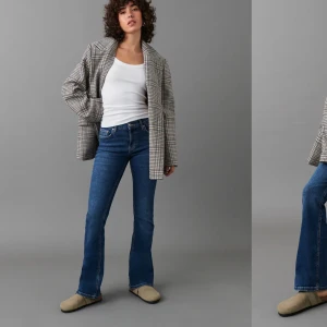 Gina tricot jeans  -  Säljer dessa jättefina jeans från Gina Tricot i storlek 38 dom är i fint skick, endast lite slitna längst ner vid ben som man kan se vid tredje bilden💕 bara skriva för egna bilder eller frågor💕