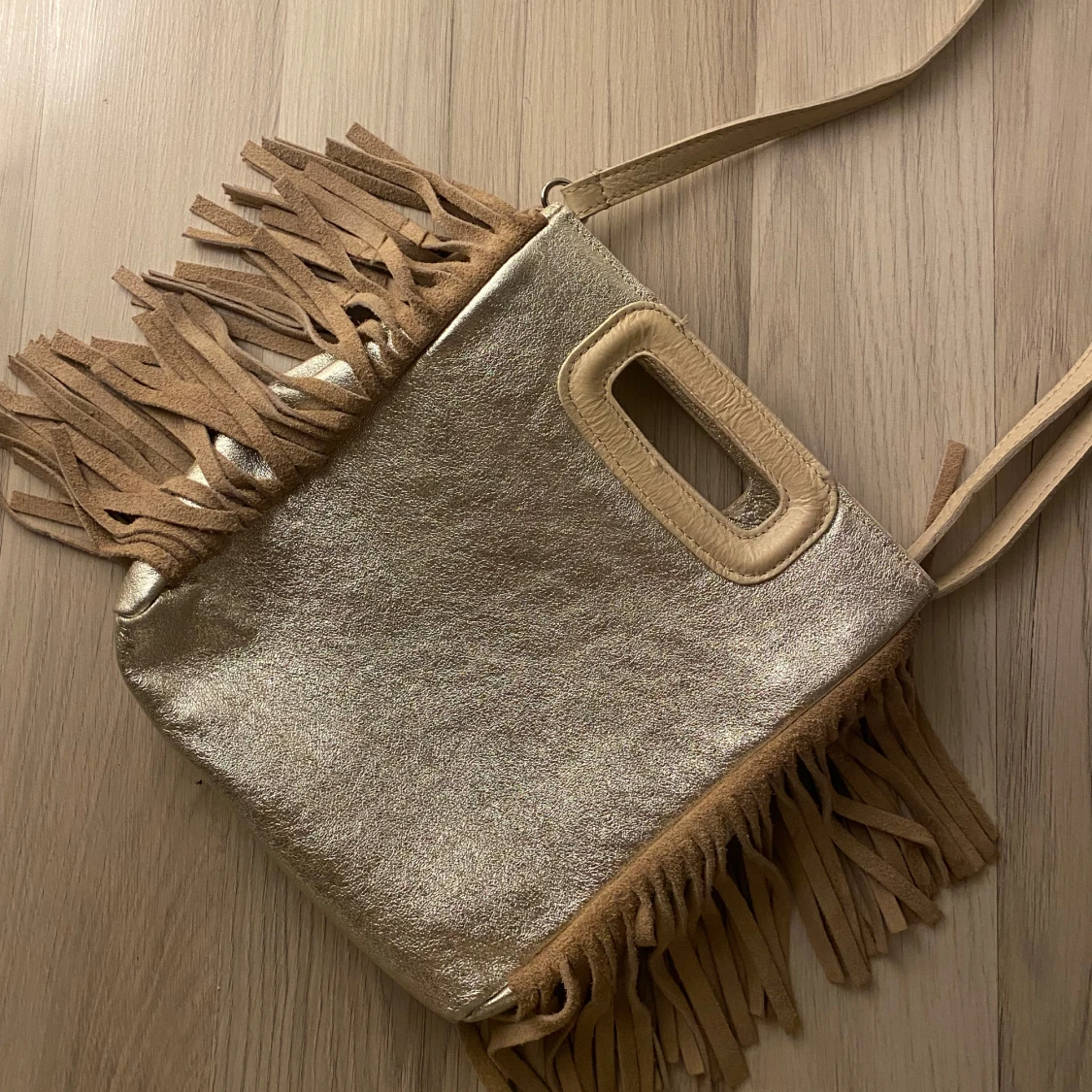 Maje style leather bag