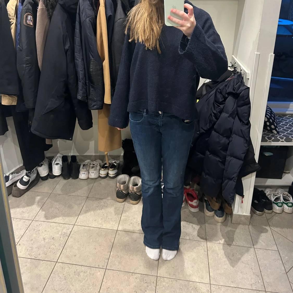 Blå bootcut jeans - 2