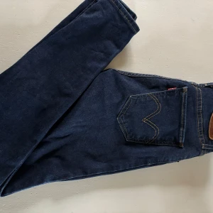 Mörkblå jeansbyxor Mile High Super Skinny - Snygga mörkblå jeansbyxor i modellen Mile High Super Skinny. De har en hög midja och en tight passform som framhäver benen. Perfekta för en stilren look.