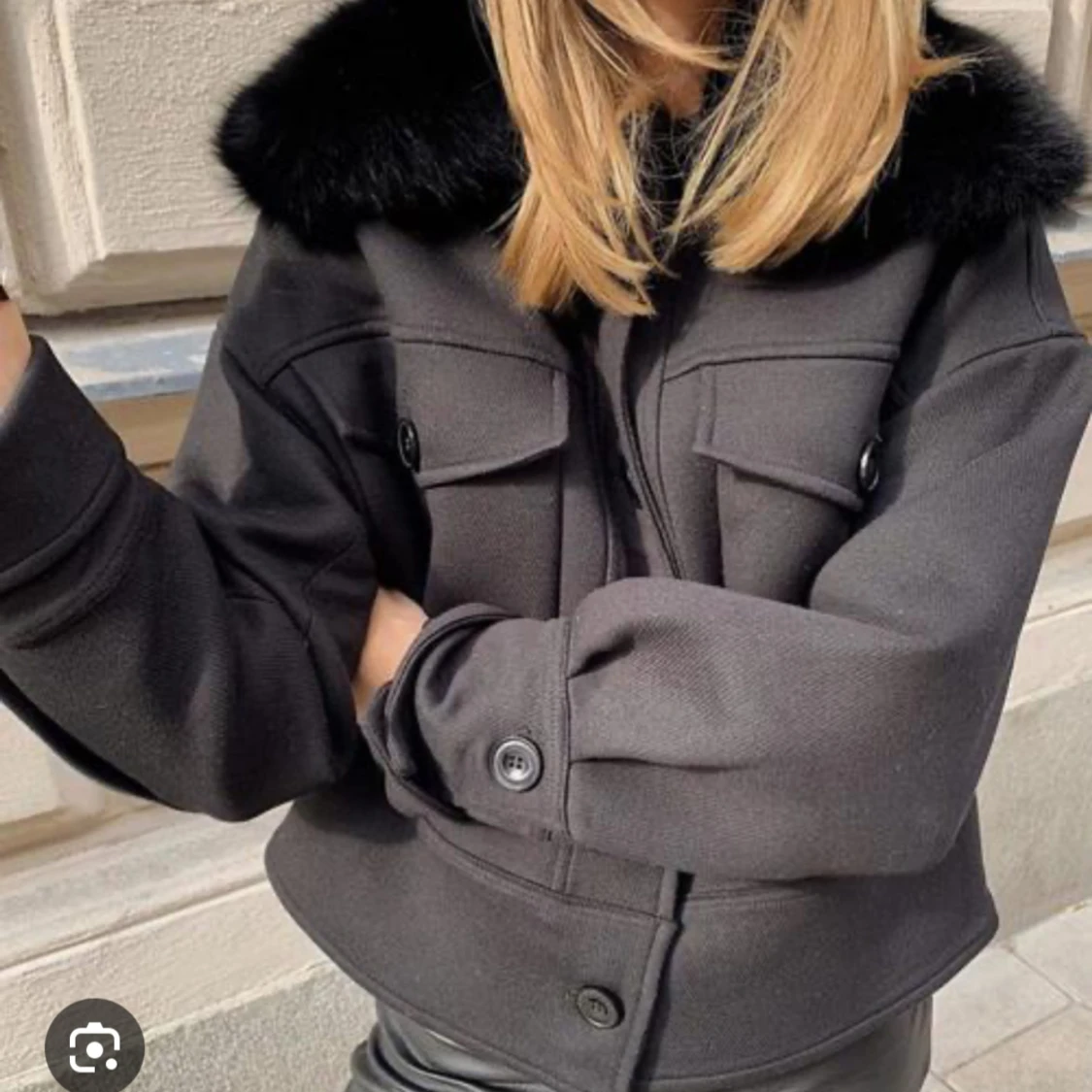 Svart meotine jacka