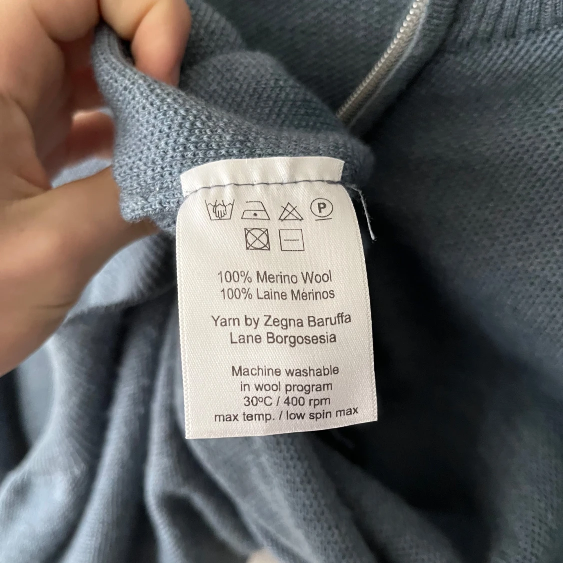 Blå zipup från Stenströms - 3