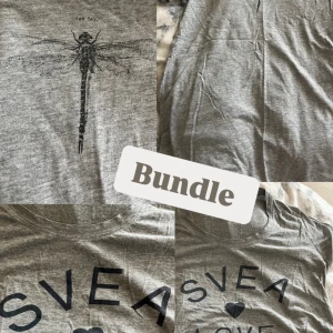 BUNDLE två grå t-shirts med tryck🌷 - Väldigt bra skick  🌷