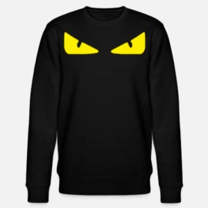 Svart sweatshirt med gula ögon - 17833 Ekerö