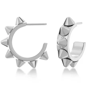 Peak creoles S steel - Säljer dessa jättefina edblad örhängen i silver då jag bytt till guld nyligen , aldrig använt  💕 nypris : 399