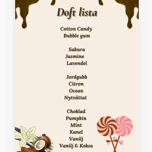 Doft lista - Alla tillgängliga dofter 