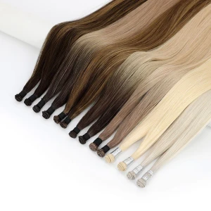 100% human premium double drawn hair - Alla längder finns 20-80 cm  Double drawn tjocka hårstrån rot till topp En donator per träns gör att håret inte fäller som andra  Livslängd upp till 2-3 år  Tål styling  100-800 gram  (Andra leverantörer 100g = 3000 kort livstid, tunnt hår)