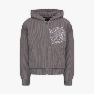 Stickad hoodie - En stickad zip hoodie av märket Vicinity, den är knappt använd och i väldigt bra skick.