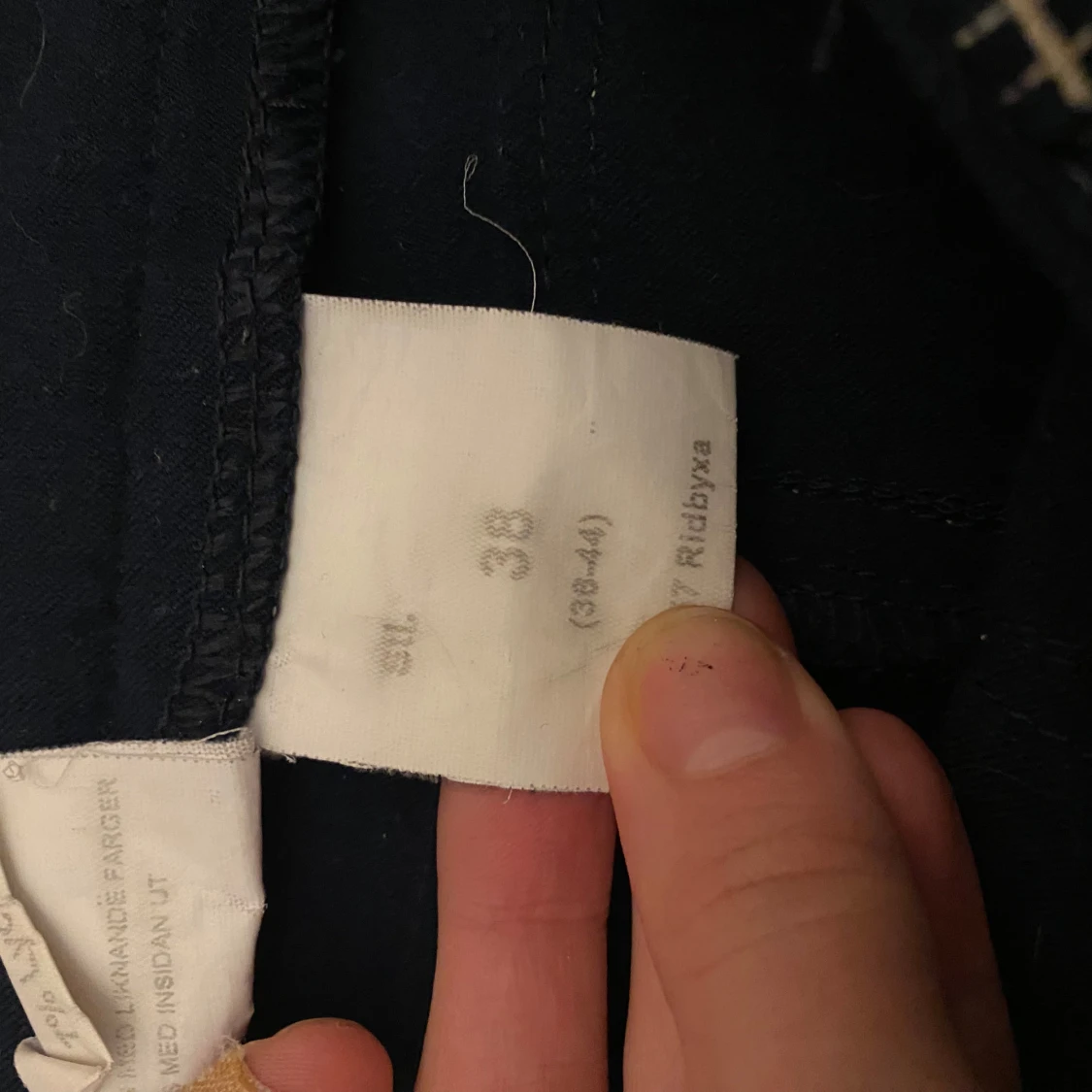 Blå ridbyxor med broderad detalj - 2