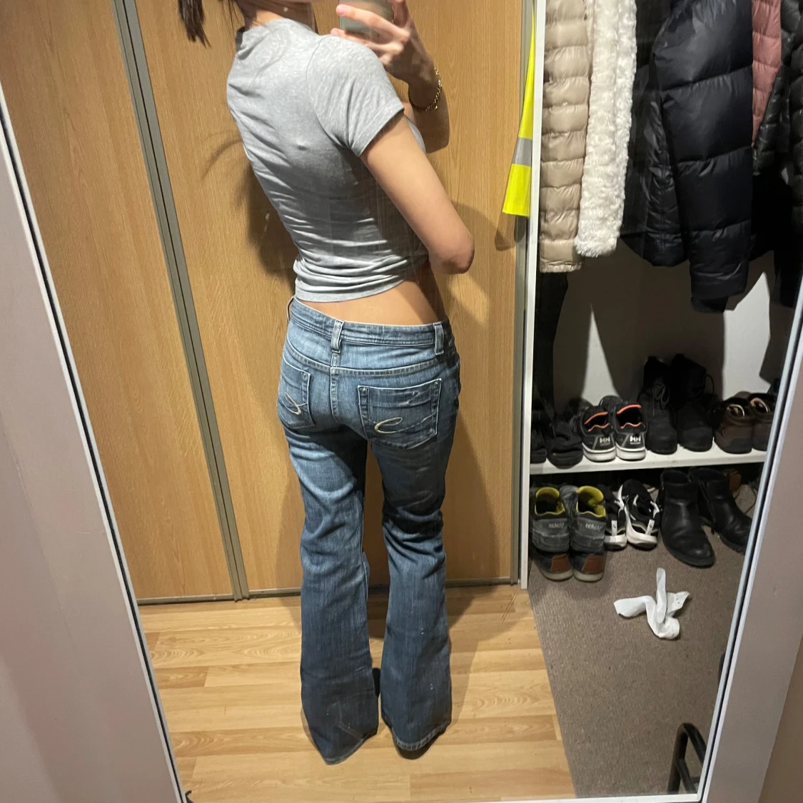 Lågmidjade bootcut jeans  - 4