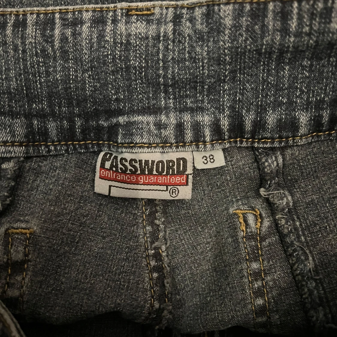 Mörkblå jeans flared jeans  - 2