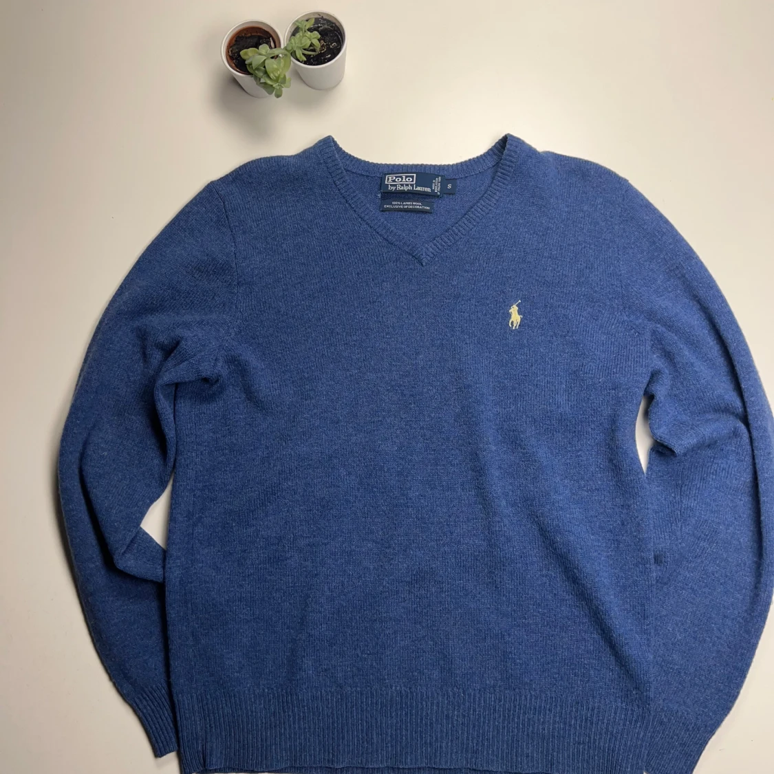 Blå v-ringad tröja från Polo Ralph Lauren - 4