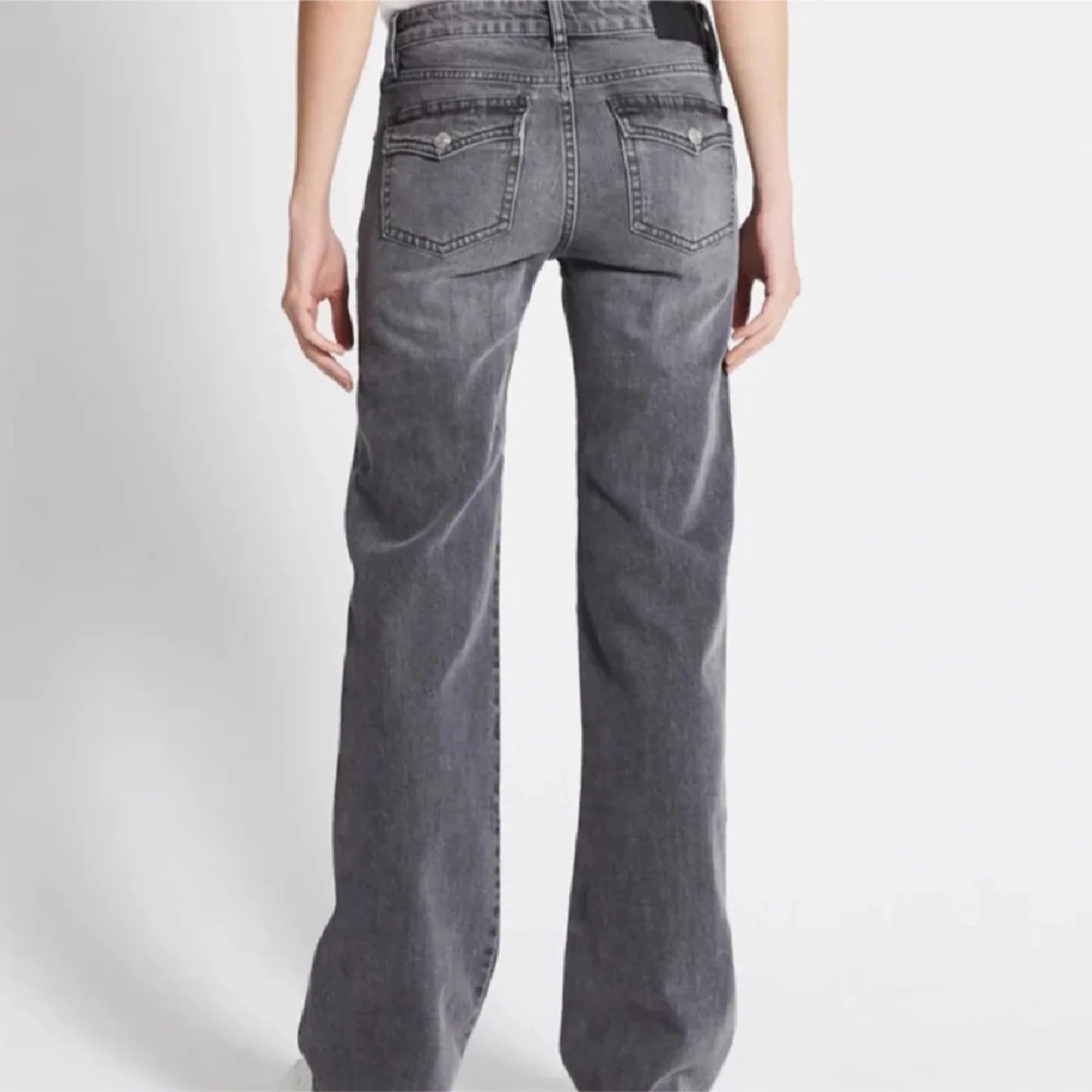 Mörkblå och grå bootcut jeans - 91