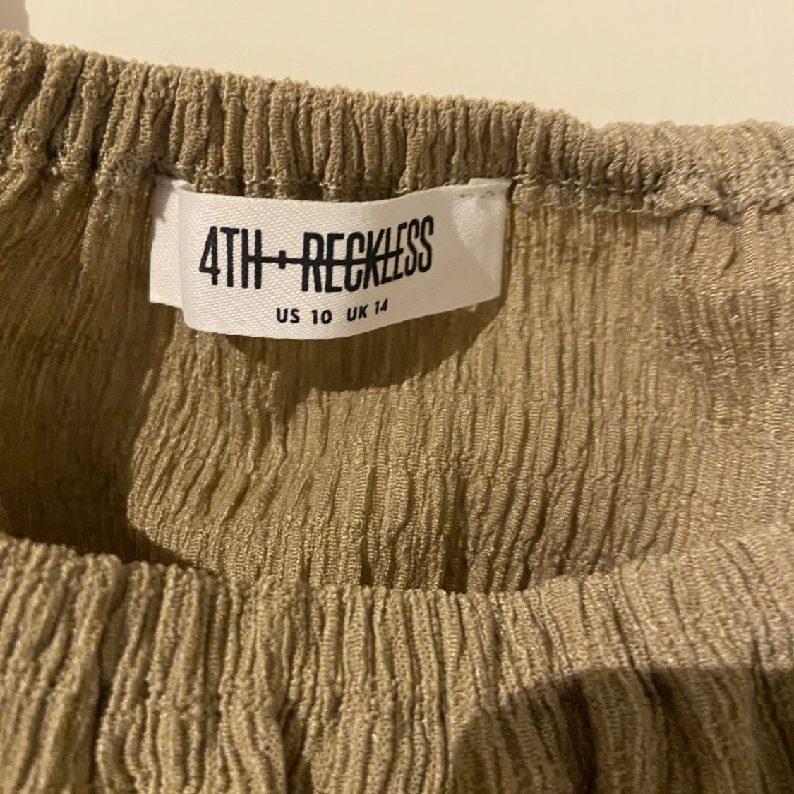 Beige linnetopp från 4th + Reckless - 91