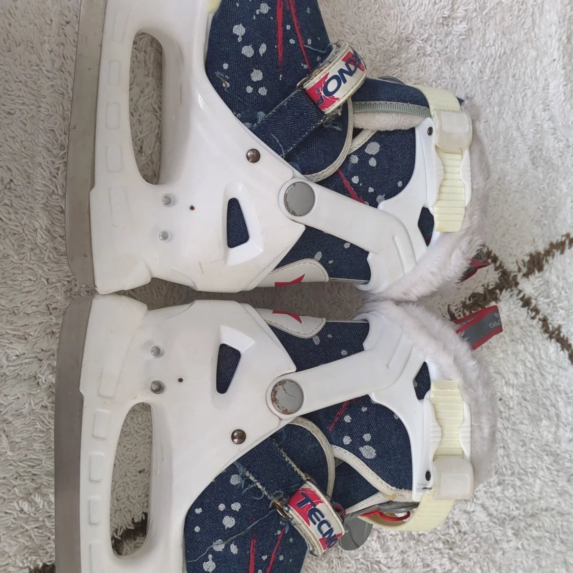 Vita och blåa barnpjäxor med stjärndetaljer - 91